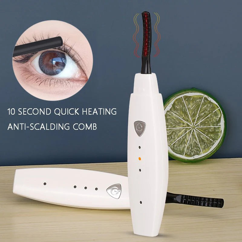 Electric Heated Eyelash Curler USB Rechargeable | Quick Heating, Natural & Long-Lasting Curl for Stunning Lashes | Makeup Tool for UAE Market