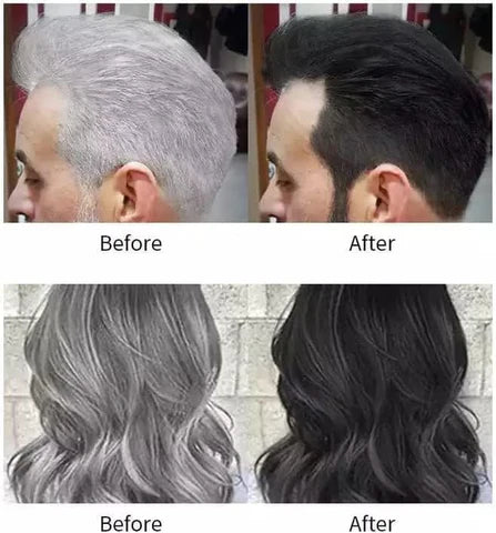 Hair Color Shampoo for Men & Women - Quick & Easy Gray Coverage, Natural Color, & Nourishing Formula